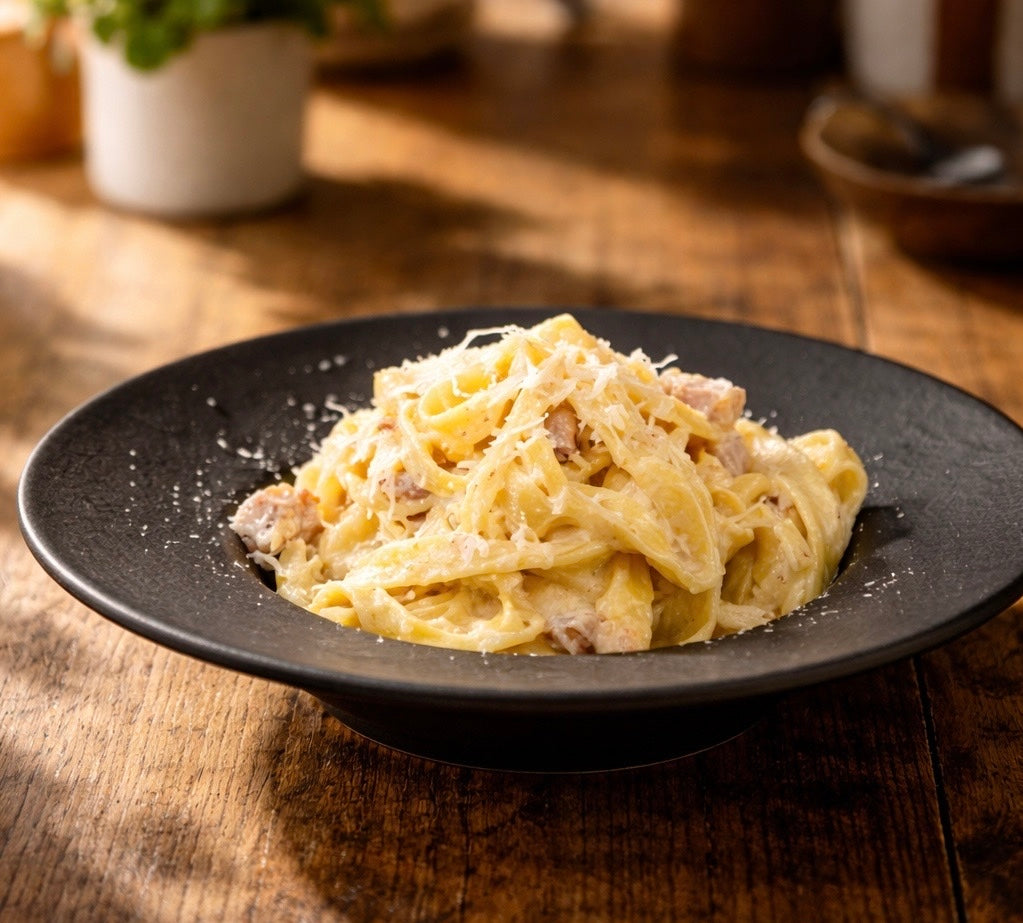 Kremet pasta laget med siciliansk durumhvete Perciasacchi og parmesan