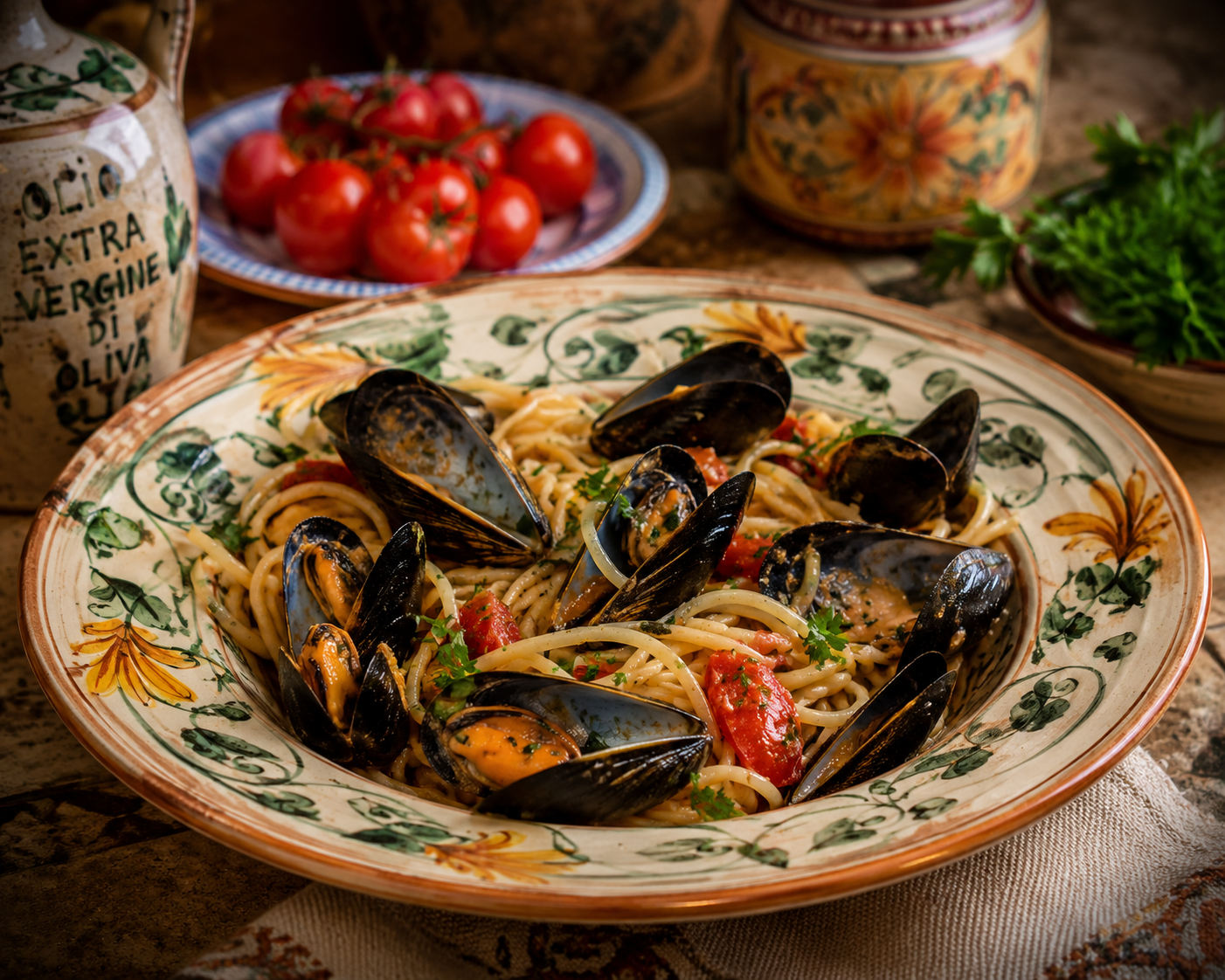 Pasta con le cozze – smaken av havet i Palermo