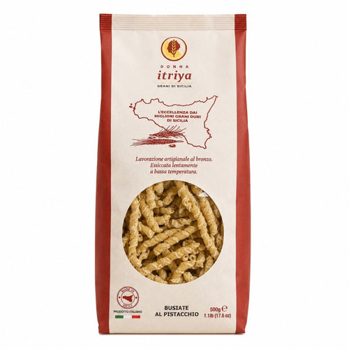 Donna Itriya Busiate al Pistacchio siciliansk pasta med 4 % pistasj 500 g