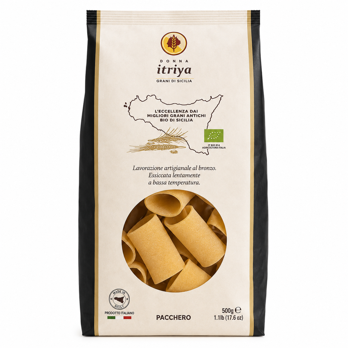Donna Itriya Pacchero Grani Antichi Bio økologisk siciliansk pasta 500 g