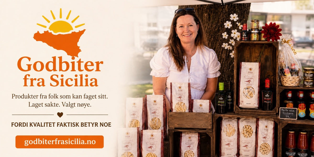 Godbiter fra Sicilia - sicilianske delikatesser, pasta, olivenolje, og andre autentiske produkter fra Sicilia